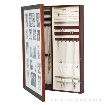 Jewelry Cabinet, Made of MDF + Leather + Rubber Paint Materials